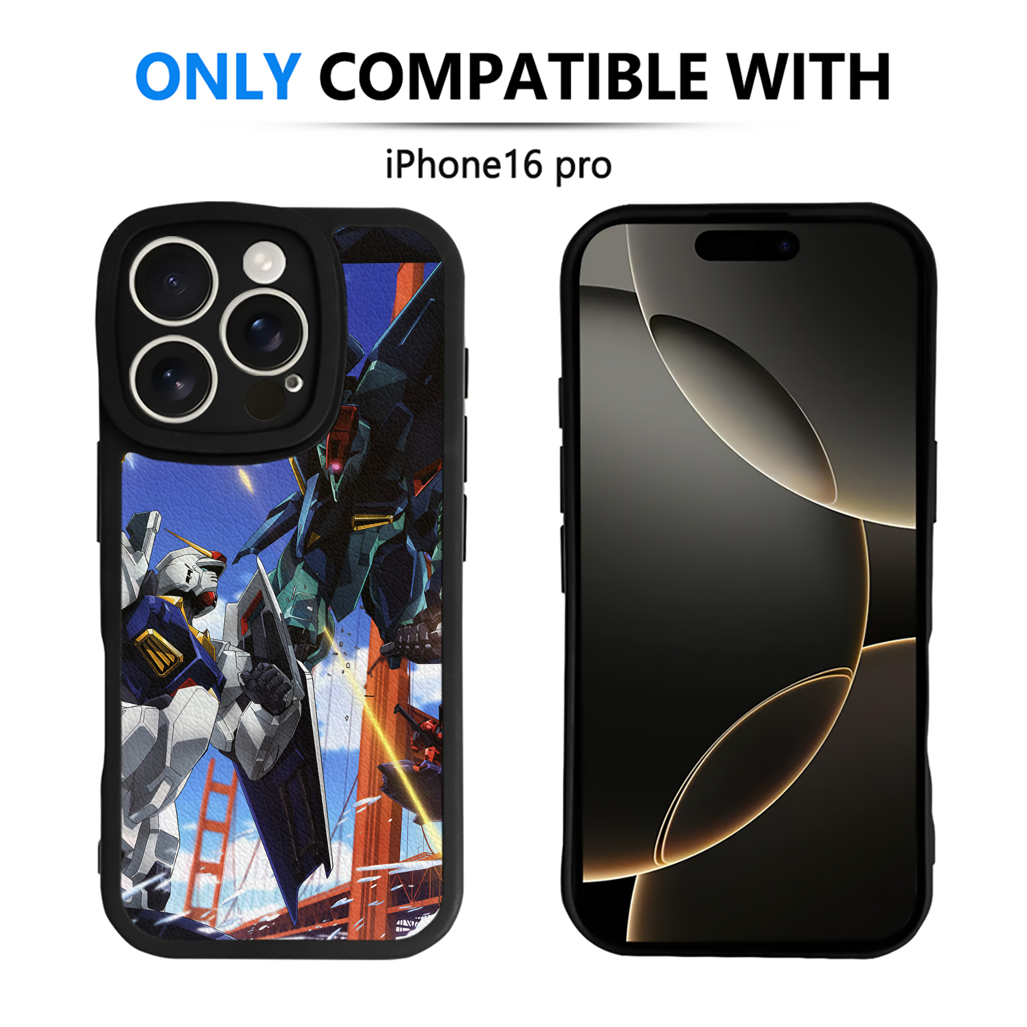 （画像用） 機動戦士ガンダム Mobile Suit Gundam 【iPhone 16シリーズ対応】シリコンスマホケース（レザー調） 材質：シリコン